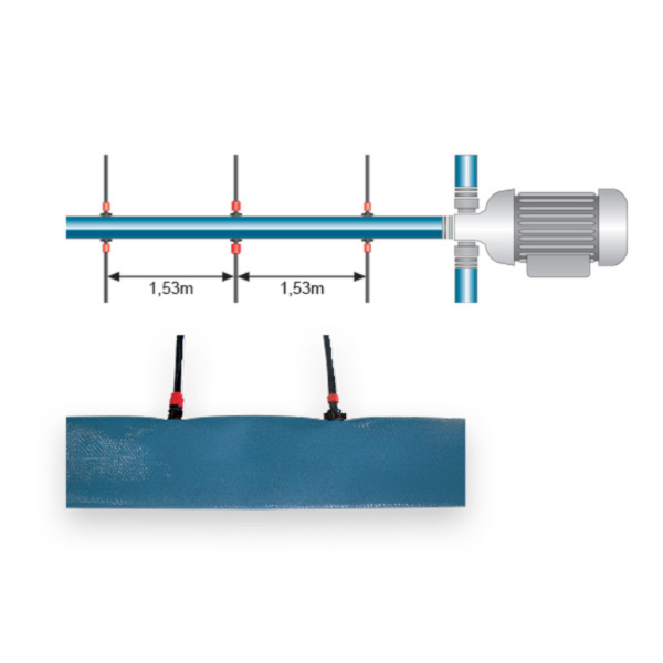 Lay flat crevo Heliflex je ravno crevo od fleksibilnog PVC-a impregniranog u tekstilnu poliestersku čarapu, samo u jednom sloju. Jednoslojno ravno crevo proizvedeno sa sistemom protiv raslojavanja i sa pojačanim vučnim kapacitetom. Lay flat fleksibilne PVC cevi se koriste za distribuciju vode u sistemima za navodnjavanje poljoprivrednih useva srednjeg pritiska. Pogodni su za laku montažu i demontažu na terenu.