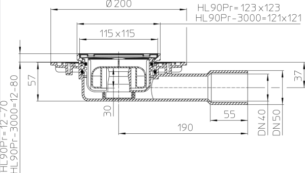 HL Slivnik podni H 40/50 HL90Pr - Image 3