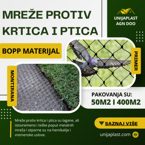 Mreža protiv krtica i ptica