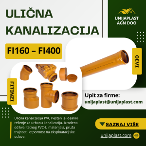 Ulična kanalizacija PVC FI160 - FI400 SDR51